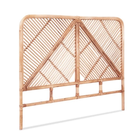 Bed Headboard Double Bedhead Rattan - FRED Pine