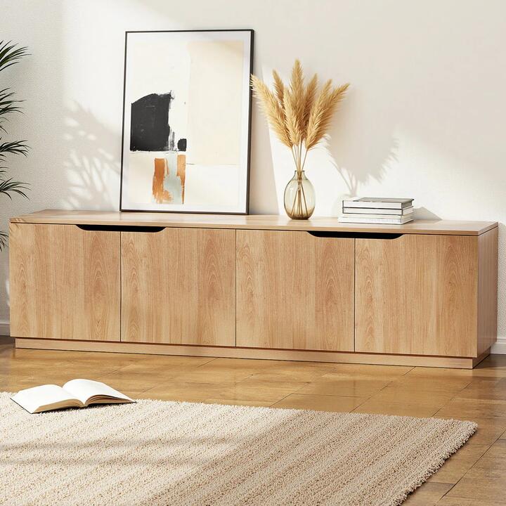 TV Unit Entertainment Unit Storage Cabinet 180cm Pine