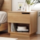 Bedside Table 1 Drawer 1 Shelf Nightstand Pine