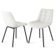 2x Dining Chairs Velvet Tufted Kitchen Lounge Cafe Accent Chair Beige
