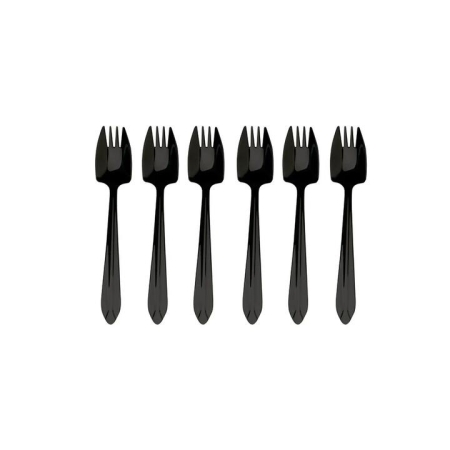 Splayd Black Label 6 Piece Cake Fork Set
