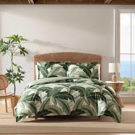 Tommy Bahama Vintage Palm Quilt Cover Set-Super King