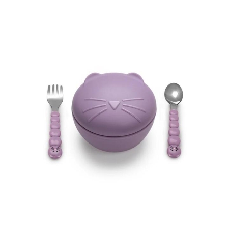 Melii Silicone Animal Bowl With Lid And Utensils - Surprise Style Selection
