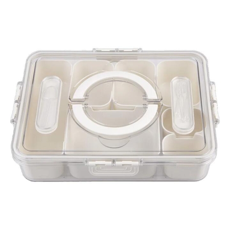 Alfresco Lane Rectangular 7 Compartment Grazing Box with Carry Handles