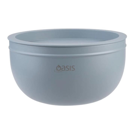 Oasis Stainless Steel Double Wall Salad Bowl with Lid 2.8L