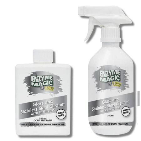 Enzyme Magic Glass & Stainless Steel Cleaner With Spray Bottle