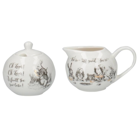 Mikasa x V&A Alice In Wonderland Sugar Bowl & Creamer Jug