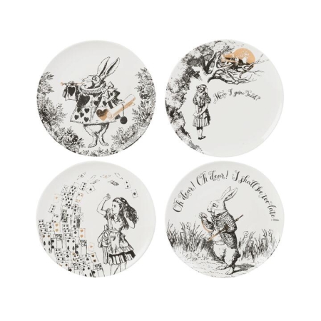 Mikasa x V&A Alice In Wonderland Set of 4 Side Plates