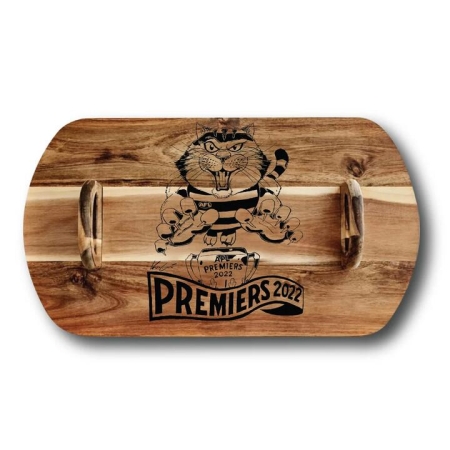 Acacia Serving Plank Geelong Grand Final Glory Size 60X33cm by Alex Liddy