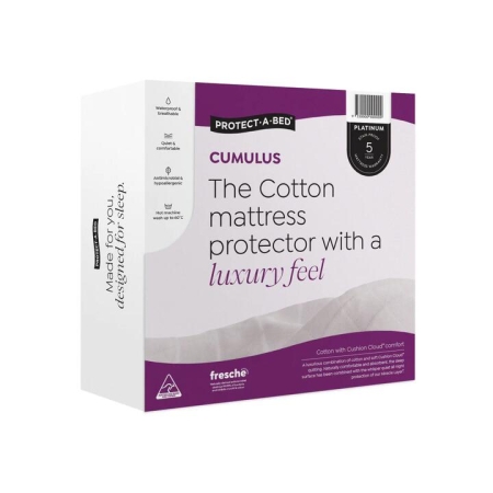 Protect-A-Bed Cumulus Cotton Jacquard Mattress Protector-Super King