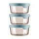 Anchor Hocking Trueseal Storage Container Round 6 Piece Set 4 Cup Blue