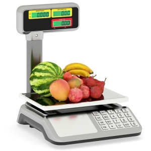 Costway40kg Price Computing Scale with Pole Dual LCD Display and Counting Function