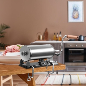 Costway3.6L Horizontal Sausage Stuffer Maker Stainless Steel Meat Filler Kit