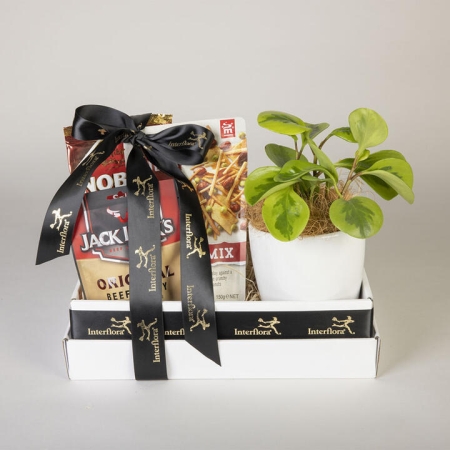 Savoury Snacks with Indoor Plant | Interflora | Online Florist and Flower Delivery Across Australia