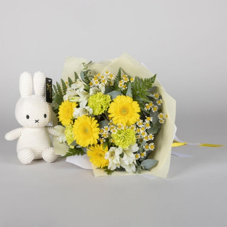 Yellow Gerbera Bouquet with Miffy | Interflora | Online Florist and Flower Delivery Across Australia