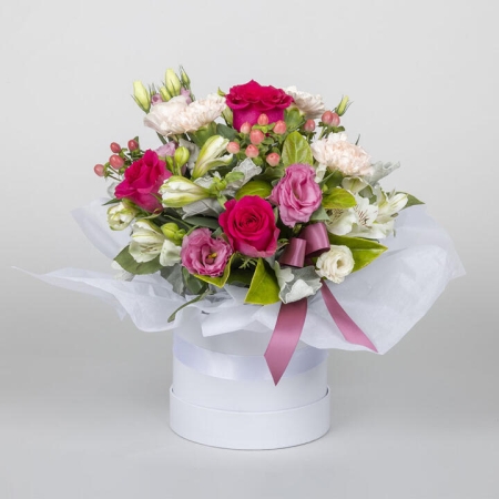 Pink Arrangement in a Hatbox | Interflora | Online Florist and Flower Delivery Across Australia
