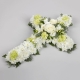White Flower Funeral Cross for Service | Interflora | Online Florist and Flower Delivery Across Australia