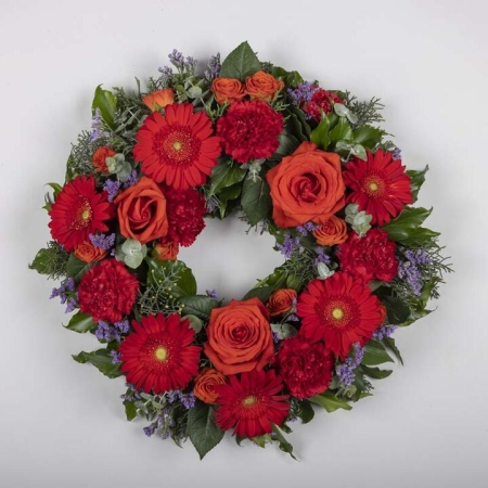 Gerbera & Rose Funeral Wreath | Interflora | Online Florist and Flower Delivery Across Australia