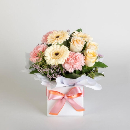 Pink & Apricot Flower Arrangement | Interflora | Online Florist and Flower Delivery Across Australia