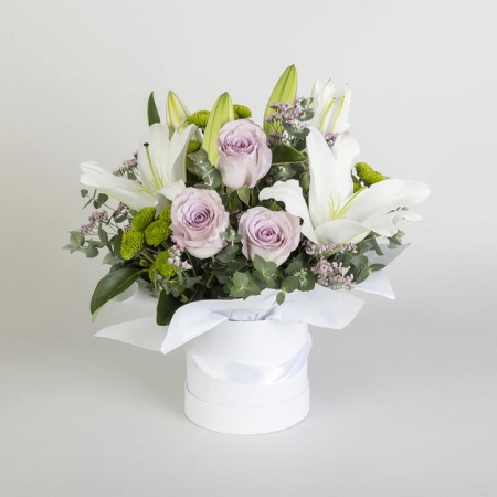Purple & White Flower Arrangement | Interflora | Online Florist and Flower Delivery Across Australia