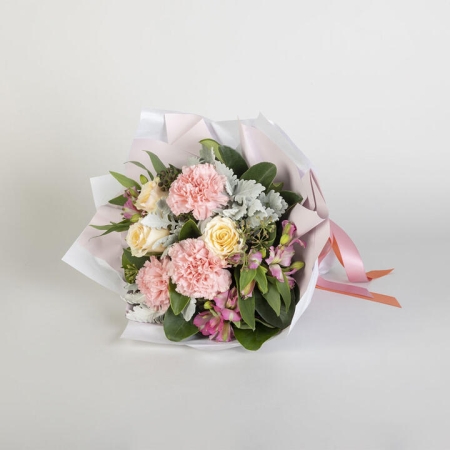 Apricot & Pink Flower Bouquet | Interflora | Online Florist and Flower Delivery Across Australia