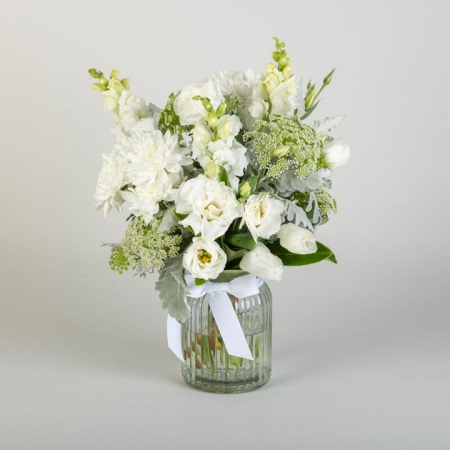 White Snapdragon Bouquet in Vase | Interflora | Online Florist and Flower Delivery Across Australia