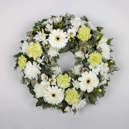 Gerbera and Carnation Sympathy Wreath | Interflora | Online Florist and Flower Delivery Across Australia