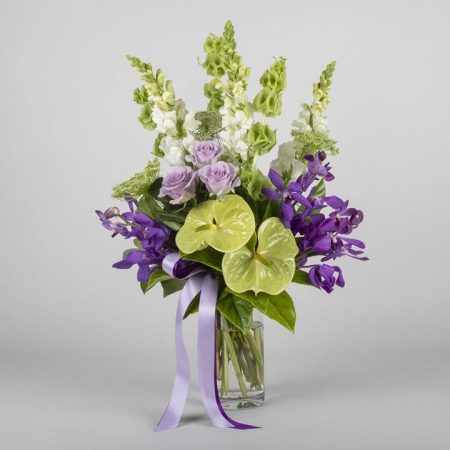 Purple & Green Vase Arrangement | Interflora | Online Florist and Flower Delivery Across Australia