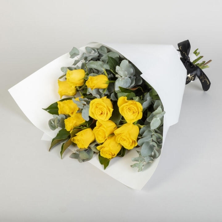 12 Yellow Rose Bouquet | Interflora | Online Florist and Flower Delivery Across Australia