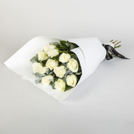 12 White Rose Bouquet | Interflora | Online Florist and Flower Delivery Across Australia