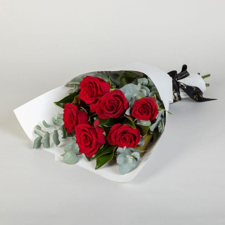 6 Red Rose Bouquet | Valentine's Day Flowers | Interflora | Online Florist and Flower Delivery Across Australia