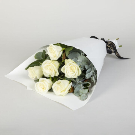 6 White Rose Bouquet | Interflora | Online Florist and Flower Delivery Across Australia