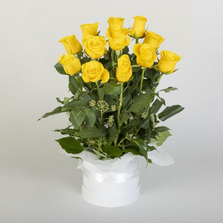 12 Yellow Rose Box Arrangement | Interflora | Online Florist and Flower Delivery Across Australia