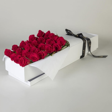 24 Red Roses in Presentation Box | Interflora | Online Florist and Flower Delivery Across Australia