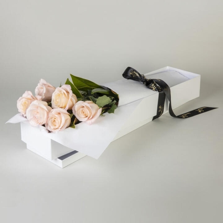 6 Pink Roses in Presentation Box | Interflora | Online Florist and Flower Delivery Across Australia