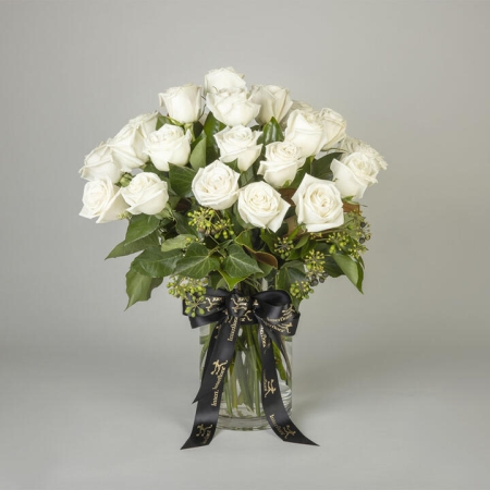 24 White Roses in a Vase | Interflora | Online Florist and Flower Delivery Across Australia