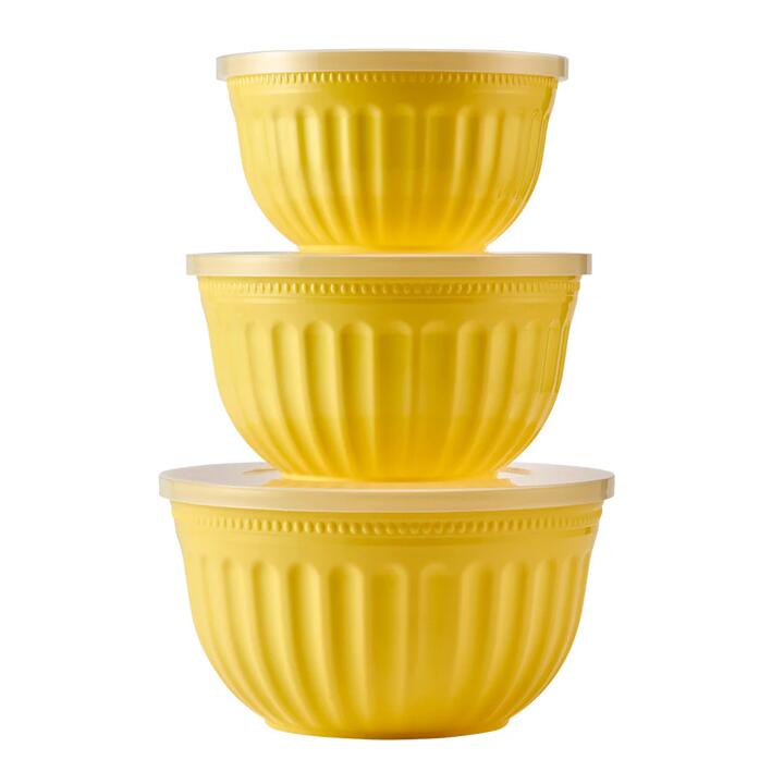 Ambrosia Azure Set of 3 Moulded Mixing Bowls