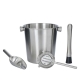 Davis & Waddell Brooklyn Stainless Steel Ice Bucket & 3 Piece Barware Set