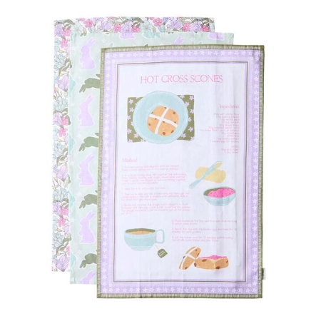 Fleur & Field Set Of 2 Easter Tea Towels