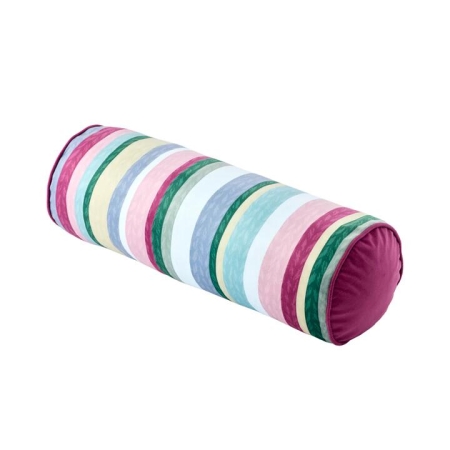 MyHouse Stripe Velvet Bolster 20x60cm