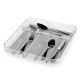 madesmart Clear Soft Grip 6 Compartment Cutlery Tray