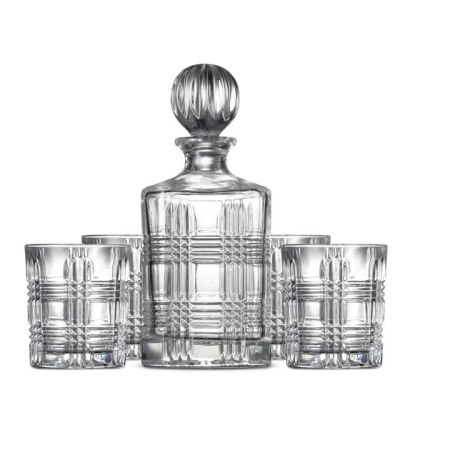 Salt & Pepper Bond Decanter & Tumbler Set - 5 Piece
