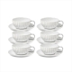 Salt & Pepper Hostess Teacup & Saucer 225ml - Set of 6