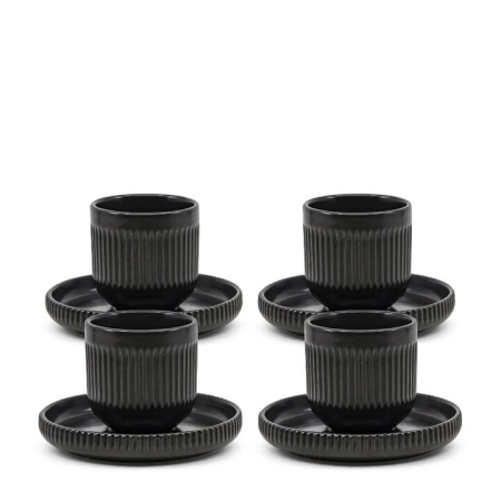 Salt & Pepper Brae Espresso Cups & Saucers 100mL - Set of 4