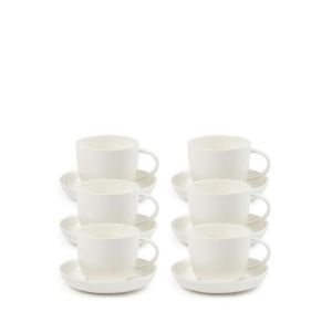 Salt & Pepper Canteen Espresso Cups & Saucers 170mL - Set of 6