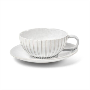 Salt & Pepper Hostess Teacup & Saucer 225ml