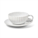 Salt & Pepper Hostess Teacup & Saucer 225ml