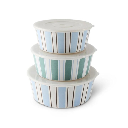 Salt & Pepper Riviera Storage Bowls with Lid - Set of 3
