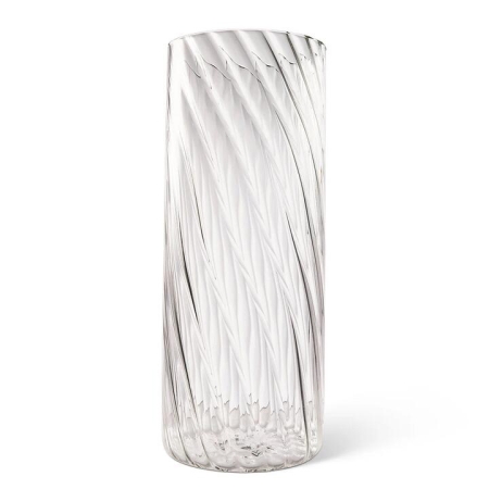 Salt & Pepper Swirl Hurricane Vase 10 x 25cm