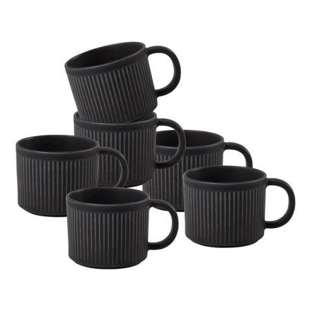 Salt & Pepper Olav Mug 340mL - Set of 6